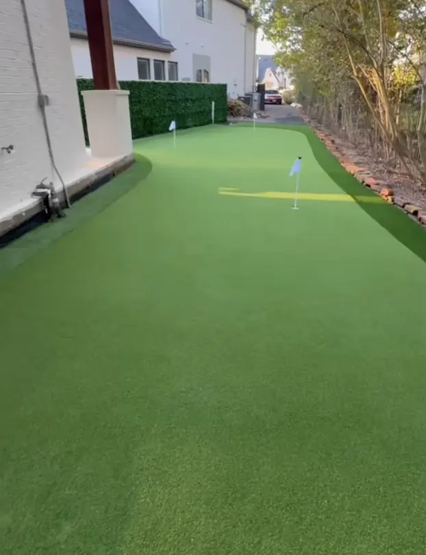 Artificial putting green installed houston turf