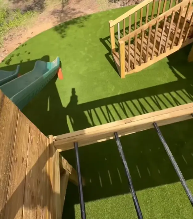 Artificial turf playground installation houston turf