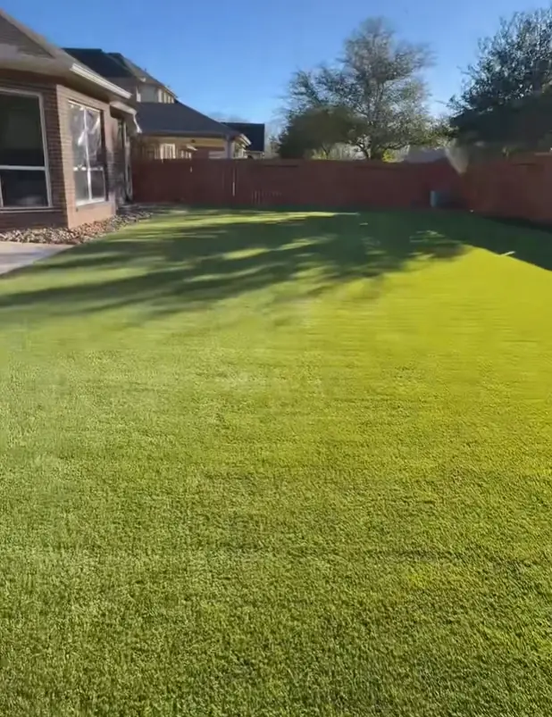 Backyard installed artificial turf houston turf