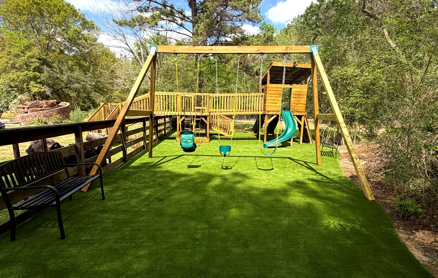Houston turf playground resurfacing, playground turf installation